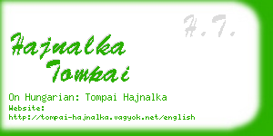 hajnalka tompai business card